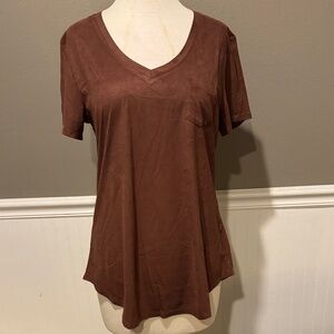 Natural Reflections Chocolate V-Neck Tee